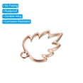 thumbnail image 4 of Uxcell Maple Leaf Shaped Alloy Open Back Bezel Pendants DIY Hollow Resin Frame, Rose Gold 20 Pack, 4 of 5
