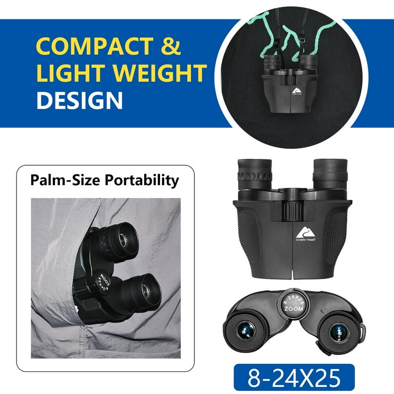 Free Shipping! Ozark Trail 8-24X25 Zoom Binoculars with High