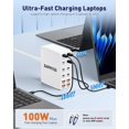 thumbnail image 3 of Estación de carga USB SAIPKYGS Cargador USB C de 600 W y 12 puertos, 3 of 6