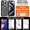 thumbnail image 2 of Atgdluk® Magnetic Shockproof for iPhone 14 Pro Max Case, Compatible with MagSafe Protective Phone Case with Raised Camera Edge, Black, 2 of 7