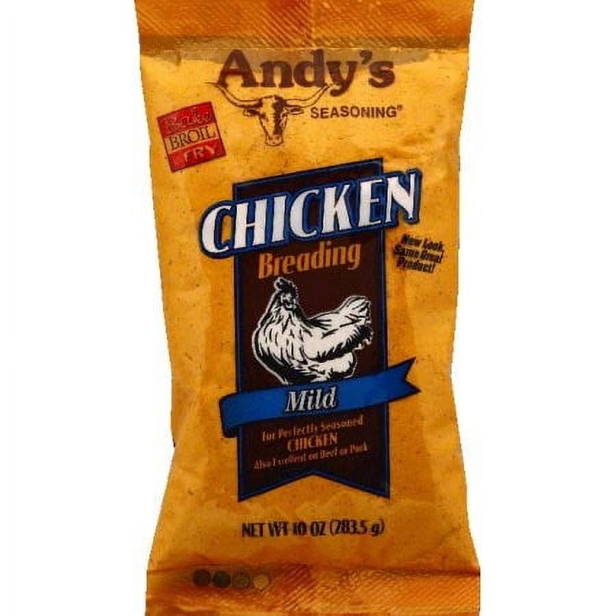 (2 pack) Andy's Mild Chicken Breading Mix with a Crispy Texture, 10 Ounce Pouch