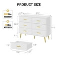 thumbnail image 6 of 6 Drawer Dresser for Bedroom Modern Wooden  Chest Dresser with Gold Handles&Storage Space for Bedroom Livingroom Entryway, 6 of 8