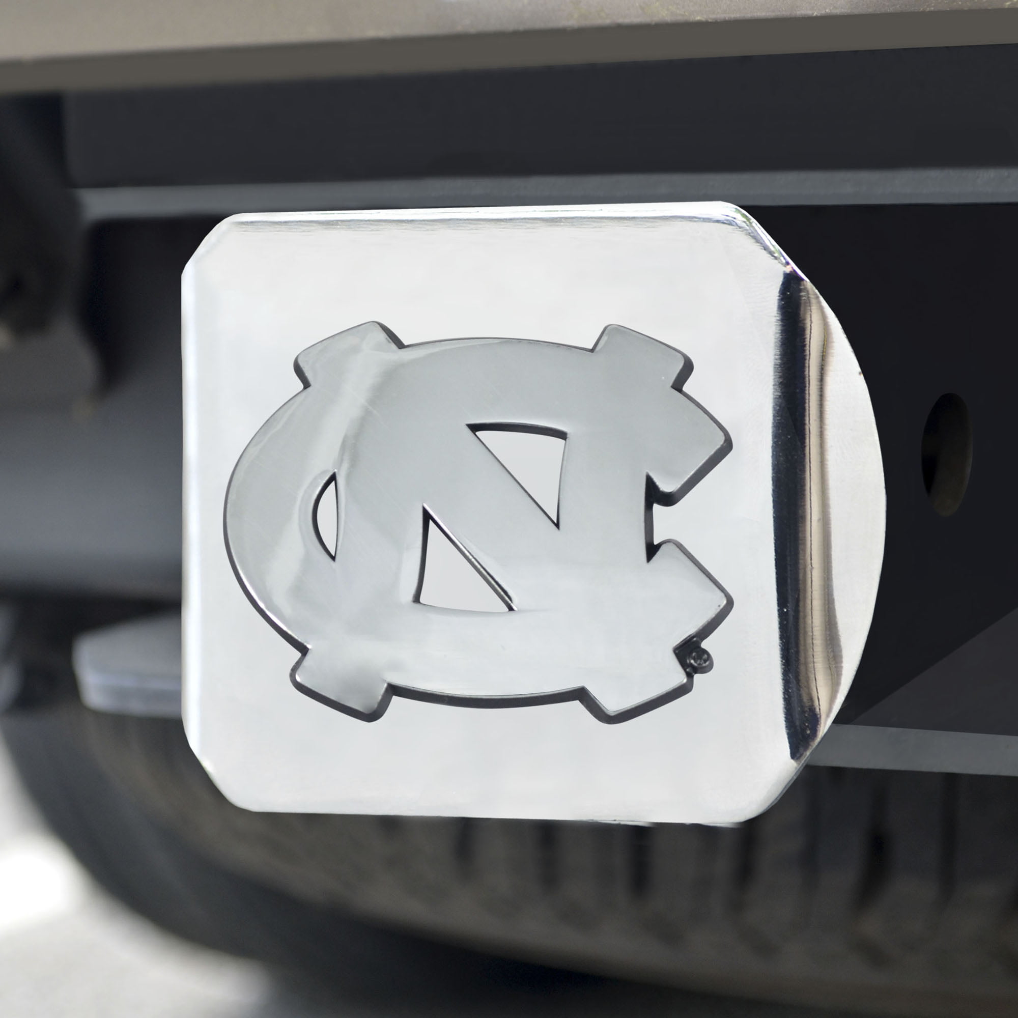 Chapel Hill Tar Heels Chrome Hitch Cover Automotive Accessory CC Sports Decor NCAA University of North Carolina 