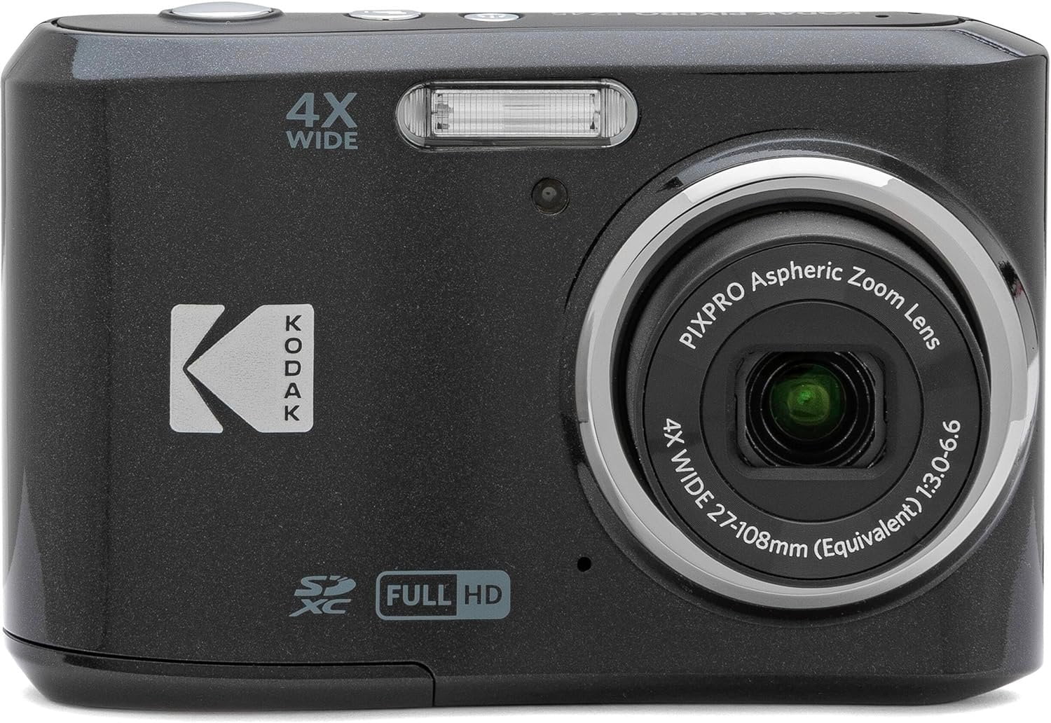 Kodak PIXPRO FZ45 16MP Digital Camera 4X Optical Zoom 27mm Wide Angle 1080P Full HD Video 2.7" LCD Camera Black + 64GB Card and Reader + Case + Memory Wallet + Tripod + Cleaning Bundle