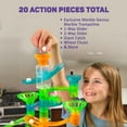 thumbnail image 5 of Marble Genius Marble Run Stunts Super Set: 125 Pieces Total, 20 Action Pieces Including 2 New Trampolines, Free Online App and Full-Color Instruction Booklet, Made for Ages 5 and Up, 5 of 8