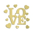thumbnail image 1 of Bienvenido Love - Adhesivo de espejo acrílico tridimensional, impermeable, autoadhesivo, bricolaje, 1 of 5