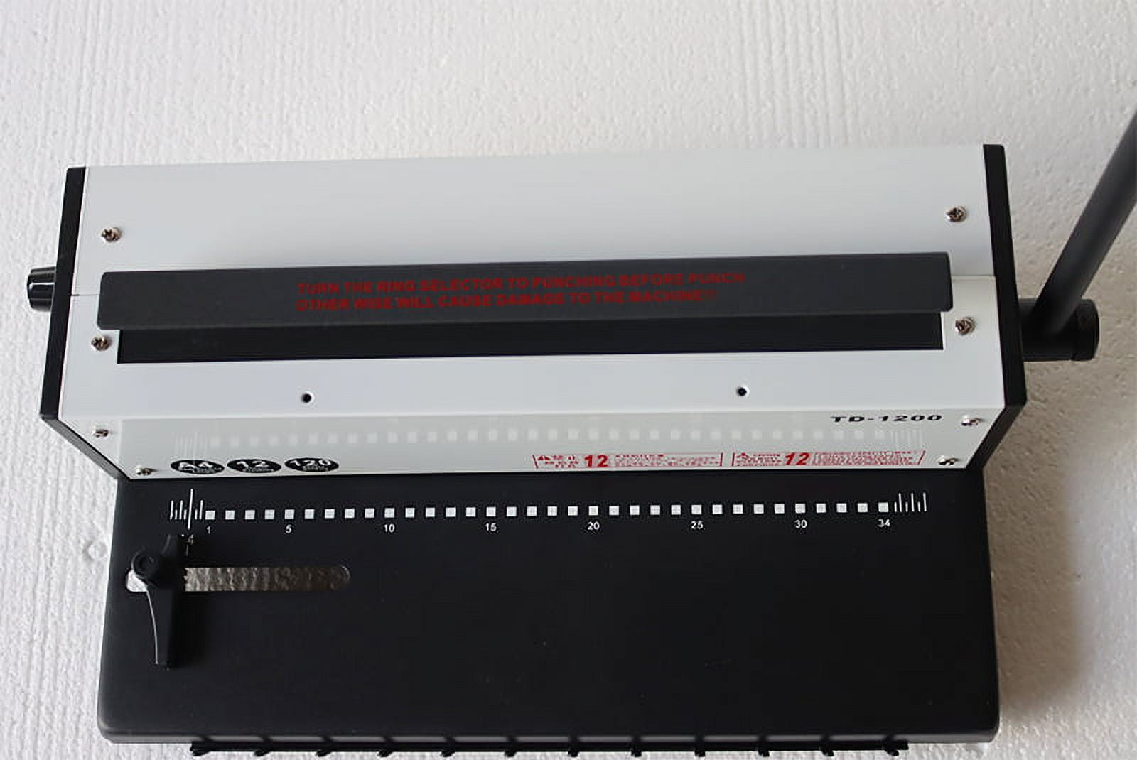 PreAsion Manual Spiral Coil Binder Puncher 34 Holes Book Punching Binding Machine All Steel Metal