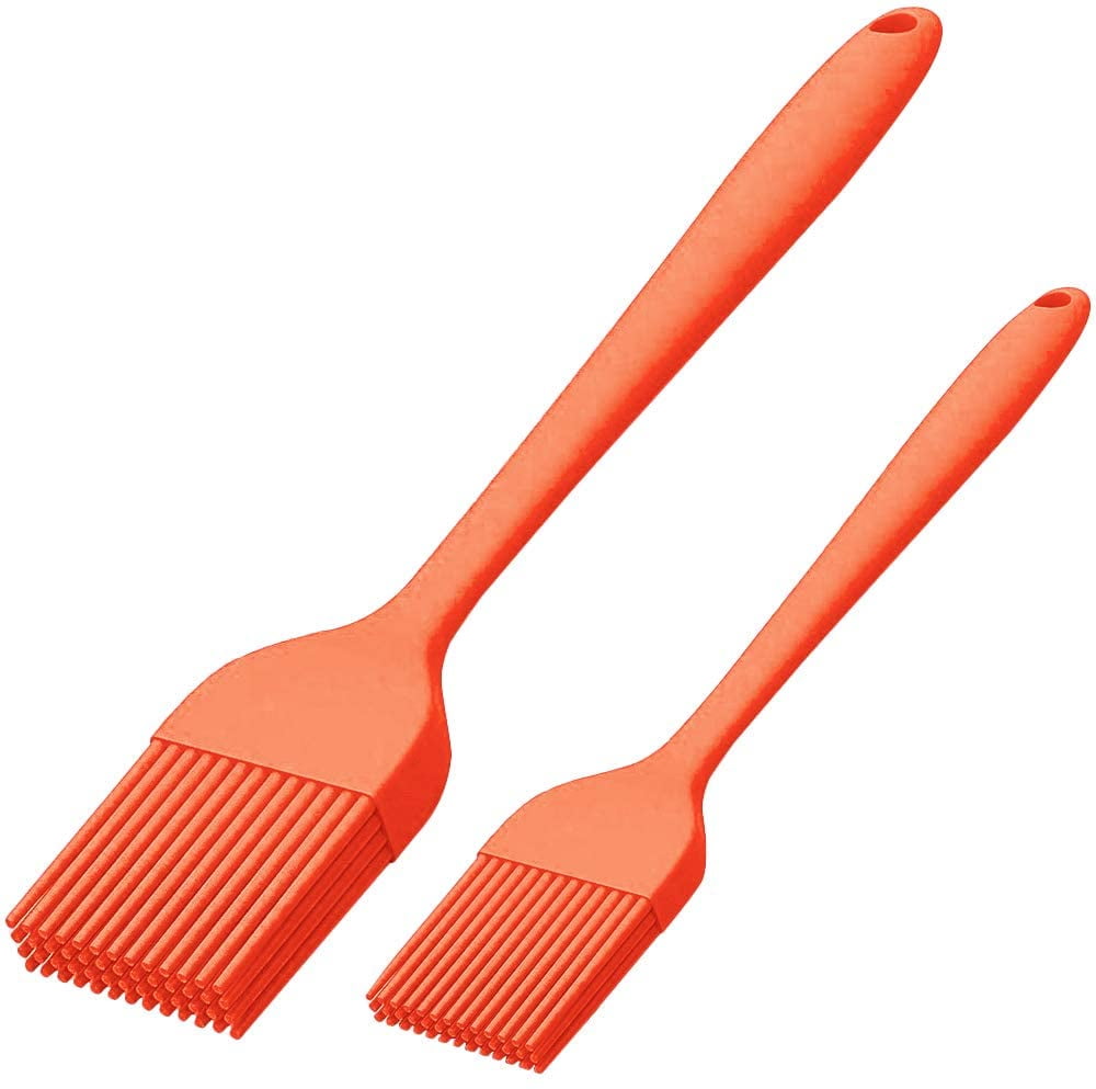 Silicone Basting Brush Set of Two Heat Resistant Long Handle Pastry
