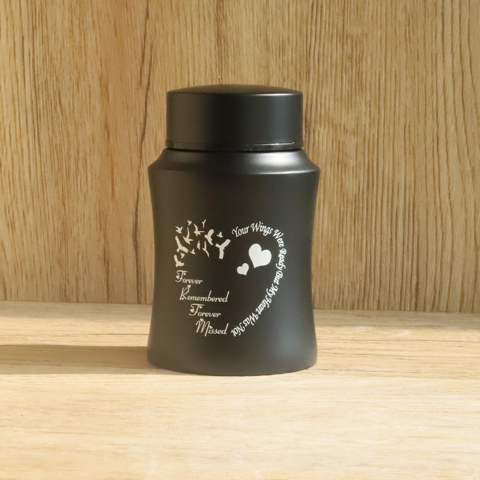 4.5 Inches Small Urn for Human Ashes Small Keepsake Urn Heart Pattern Memorial Ashes ContainerStainless Steel Mini Cremation Urn