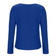 thumbnail image 5 of Kaemgyyd Women's Tops Twist Front V Neck Texture T Shirts Slim Long Sleeve Tight Trendy Tunic Tee Fall 2025, 5 of 6