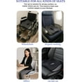thumbnail image 3 of Orthopedic Memory Foam Seat Cushion with Lumbar Support – Sciatica, Tailbone, Coccyx, Hip & Back Pain Relief – 5-Zone Ergonomic Design for Office Chair, Car, Wheelchair & Home Use (Blue), 3 of 7