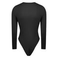 thumbnail image 4 of WMTBSRSW Women Long Sleeve Thong Bodysuit Shapewear Ribbed Knit Deep V Neck Body Suit Shirts Slim Fit Trendy Spring Shapewear Jumpesuit Tops, 4 of 5
