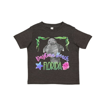 

Inktastic Daytona Beach Florida Cute Swimming Manatee Gift Toddler Boy or Toddler Girl T-Shirt