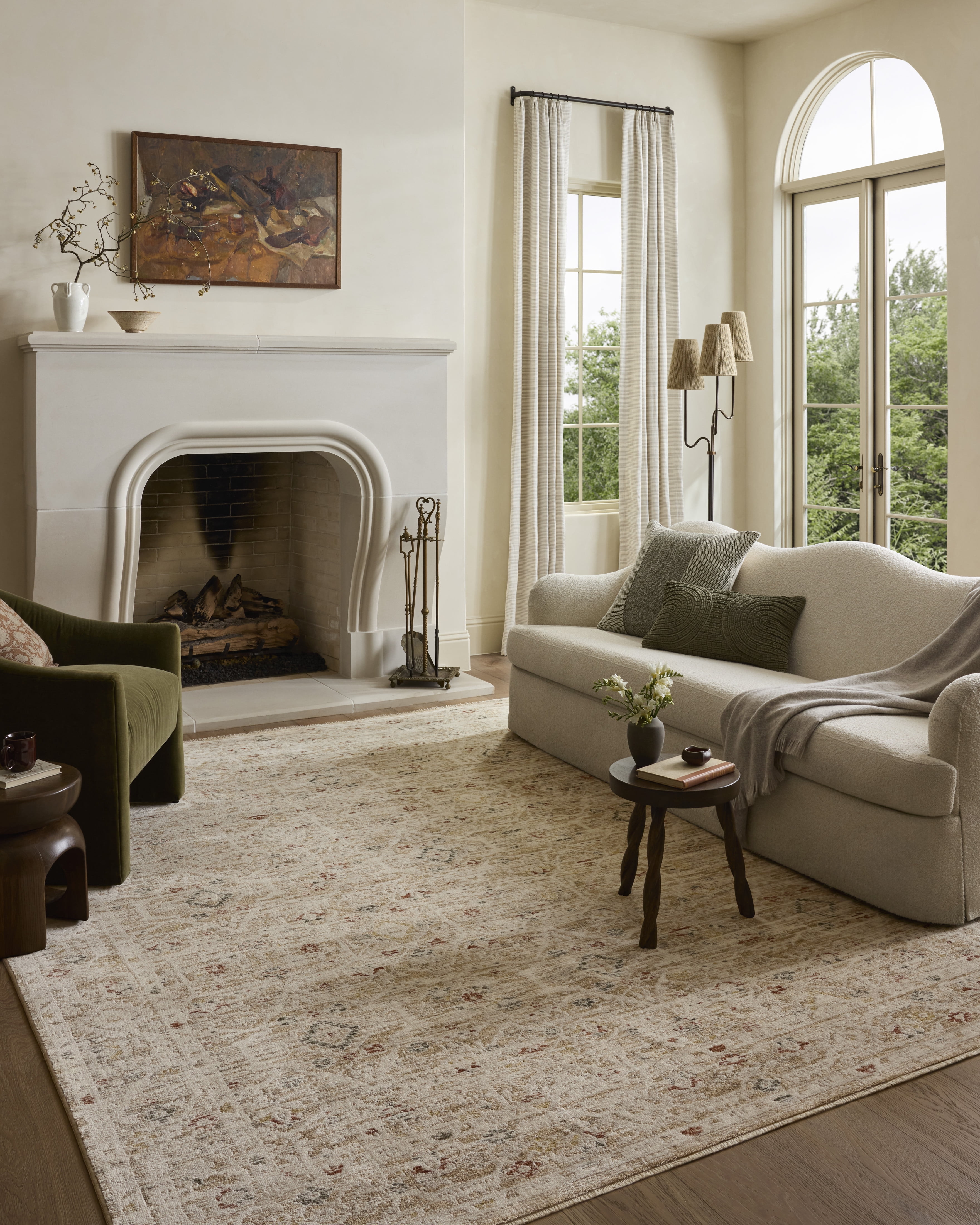 Loloi Clarisse Natural / Multi 18" x 18" Sample Rug