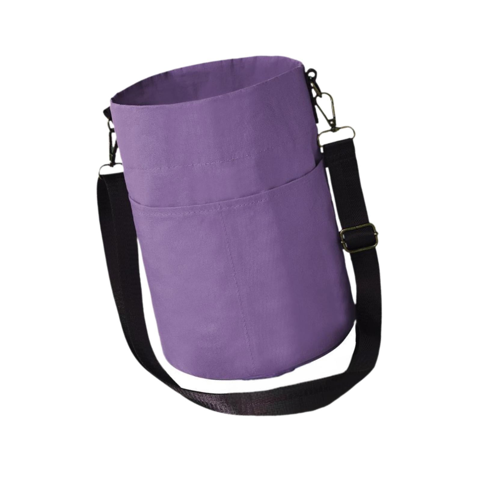 HILABEE Yarn Storage Organizer, Knitting Bag, Handbag, Knitting Tote, Sturdy Carrying Bag, Sewing Accessories, Crochet Bag, Yarn Holder Purple