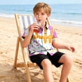 thumbnail image 7 of Guluxicc Button Up Shirts for Kids Boys Short Sleeve Geometric Print Casual Summer Turndown Collar Tops with Pockets, 7 of 7