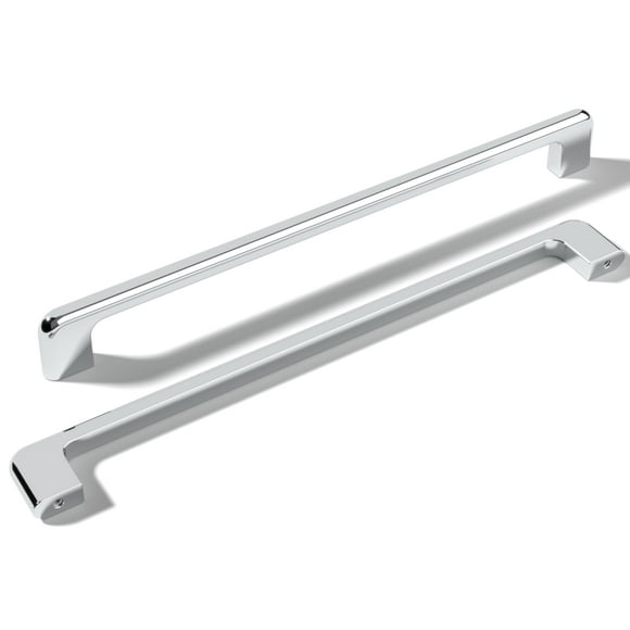 monti hardware / 1 Pack Poignées de Meuble en Métal Chromé Poli 8.8 Pouces / Poignées de Tiroir de Décoration Intérieure / Poignées de Meuble de Cuisine en Métal Inoxydable / Collection Grappa