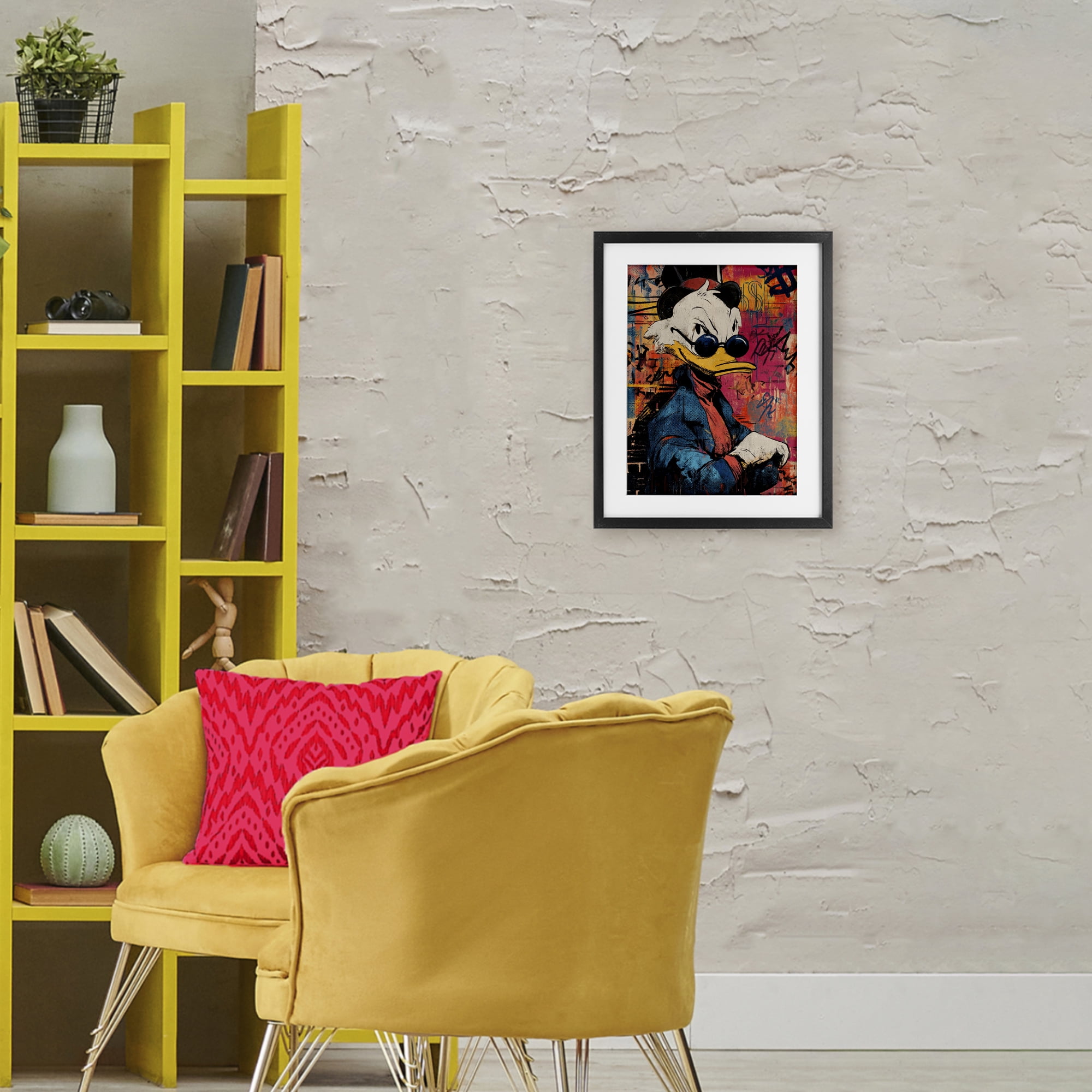 Stupell Industries Pop Style Cartoon Riches Black Framed Print Under Glass, design by Svetlana Aleynikova