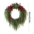 thumbnail image 2 of YIMWNYI Winter Wreath, Artificial Christmas Wreath for Front Door, Decorative Green Wreath, Holiday Decor for Indoor Outdoor, Faux Pine Wreath for Home Decoration, Seasonal Front Door Accent, 2 of 6