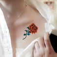 thumbnail image 3 of Pegatinas de tatuaje de flores 3D Calcomanías de tatuaje de cuerpo falso temporal a prueba de agua (D), 3 of 6