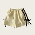 thumbnail image 5 of rd Yellow Shorts for Girl Summer Fall Sport Athletic Lounge Jogger Bow Tie Straight Leg Basic Pants Shorts Girls 2026 Clothes Fashion 6 Months, 5 of 5