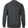 thumbnail image 6 of SAOL Irish Aran 100% Premium Soft Merino Wool Button Up Cardigan Sweater for Women Made in Ireland | Cable Knitted Gray Lumber Jacket, 6 of 7