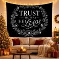thumbnail image 3 of Trust Vertical Written With Serif Followed Smaller, Inspirational Illustration for Art Lovers, Wall Decor, Mother's Day Gift, Tapestry Wall Hanging for Dorm and Living Room, 3 of 7