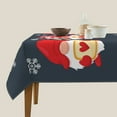 thumbnail image 3 of Wukai Three Cute Christmas Gnomes Waterproof Tablecloth for Kitchen Dining, Fits Square Tables for 2-4 Seats -54"x54", 3 of 7