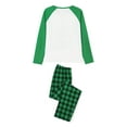 thumbnail image 6 of Family Matching Christmas Pajamas, StarLetter Print Long-Sleeved Tops + Plaid Pattern Trousers Sleepwear Outfits, 6 of 10