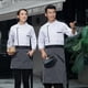 thumbnail image 5 of Chef Abrigo Unisex-Adult Manguito de manga larga Permeabilidad Hornee fácil de limpiar uniforme de cocina para otoño e invierno Tienda de pasteles Blanco 4XL Advancent LF000336-12, 5 of 7