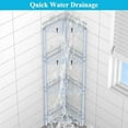 thumbnail image 6 of 4 Tier Floor Standing Corner Shower Caddy Organizer Shelf with Hooks, Bathroom Shelves Stand Rack, Blue, 6 of 7