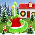 thumbnail image 3 of HomeKingdee Funny Green Goose Costume Santa Claus Goose Outfit Goose Lawn Goose Christmas Outfit Goose Clothes for Plastic Goose Halloween Christmas Garden Yard Patio Outdoor Decor, 3 of 4