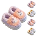 thumbnail image 4 of Xfvqtps Girls Fuzzy Slippers Cover Heel Fluffy Memory Foam Soft Sole Cute Bowknot Rabbit Princess Non Slip Thickened Comfortable Warm Indoor Winter House Slippers Sky Blue, 4 of 4