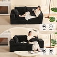 thumbnail image 5 of BIGSYY 74.8" Modular Couch, Deep Seat Modular Couch for Apartment Dwellers, No Assembly Required, Comfortable Sofa for Living Room, Corduroy, Black, 5 of 9
