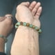 thumbnail image 5 of Pulsera de piedra cristalina Pulsera de piedra ojo de tigre verde Pulsera elástica ajustable hecha a mano, 5 of 7