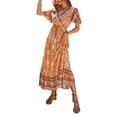 thumbnail image 2 of Vestido Con Dobladillo Suelto, Vestido Largo De Verano De Tela De Poliéster Transpirable Para Vacaciones En La Playa Para Uso Diario ANGGREK Otros, 2 of 8
