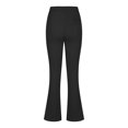 thumbnail image 4 of Blmnix Black Winter Pants for women Slim Straight Solid Pocket Business Dressy Flat Front Teens Pants Fall, 4 of 5