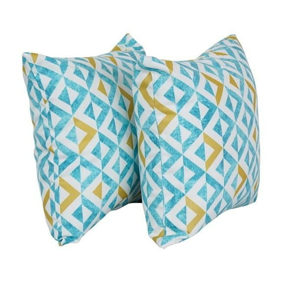 Blazing Needles 17-inch Square Polyester Outdoor Throw Pillows (Set of 2) 9910-S2-OD-239