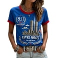 thumbnail image 1 of Women's Never Forget 911 Memorial T Shirt We Will Never Forget 9/11 Tee American Flag Patriotic Shirt, 3XL, 1 of 3