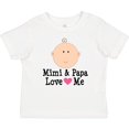 thumbnail image 3 of Inktastic Mimi and Papa Love Me Baby Girl Girls Baby T-Shirt, 3 of 5