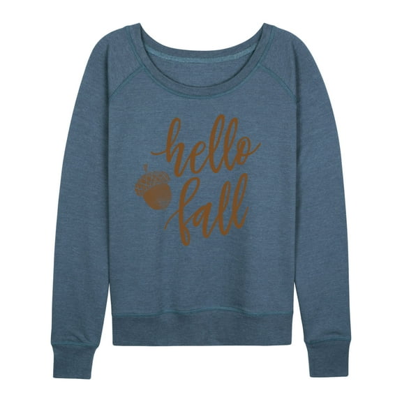 Instant Message - Seasonal Fall Long Sleeve Shirts - Women's Lightweight French Terry Pullover