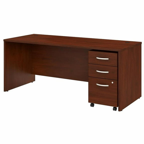 Studio C 72W Desk with Mobile File Cabinet in Hansen Cherry - Engineered Wood