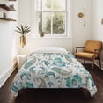 thumbnail image 4 of Teal Paisley Floral Large Tapestry for Bedroom Wall Hanging Tapestry, Boho Ethnic Tribe Traditional Ceiling Backdrop Tapestries Poster Blanket Wall Decor for Teens Room Living Room Dorm 100" x 59", 4 of 8