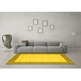 thumbnail image 3 of Ahgly Company Machine Washable Indoor Rectangle Abstract Yellow Contemporary Area Rugs, 5' x 7', 3 of 4