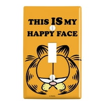 Garfield This IS My Happy Face Plastic Wall Decor Toggle Light Switch Plate Cover