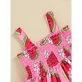thumbnail image 4 of Jxzom Newborn Baby Girl Summer Clothes Set 0 3 6 12 18 Months Watermelon Print Sleeveless Romper Dress with Sun Hat, 4 of 7