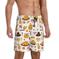 thumbnail image 2 of Wukai Thanksgiving Men’s Short Pajama Pants With Pockets Soft Sleep Pj Shorts for Men-, 2 of 6