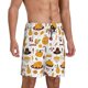thumbnail image 2 of Balery Thanksgiving Pantalones cortos de pijama de punto de algodón para hombre con cinturilla y bolsillos-Medium, 2 of 6
