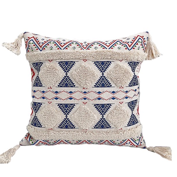 Funda de almohada tejida a mano Ofspeizc estilo pastoral marroquí
