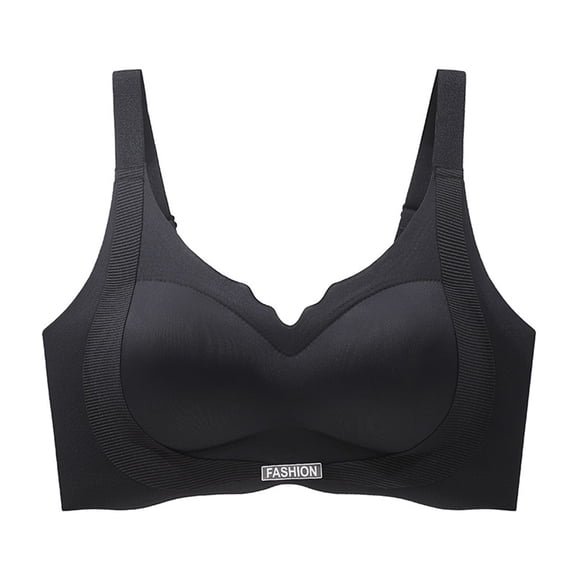 XFYSSS Women's Underwear Solid Color No Steel Ring Bonded Bra Gathered Palm Print Cups Everyday Bras Women Nylon Bra